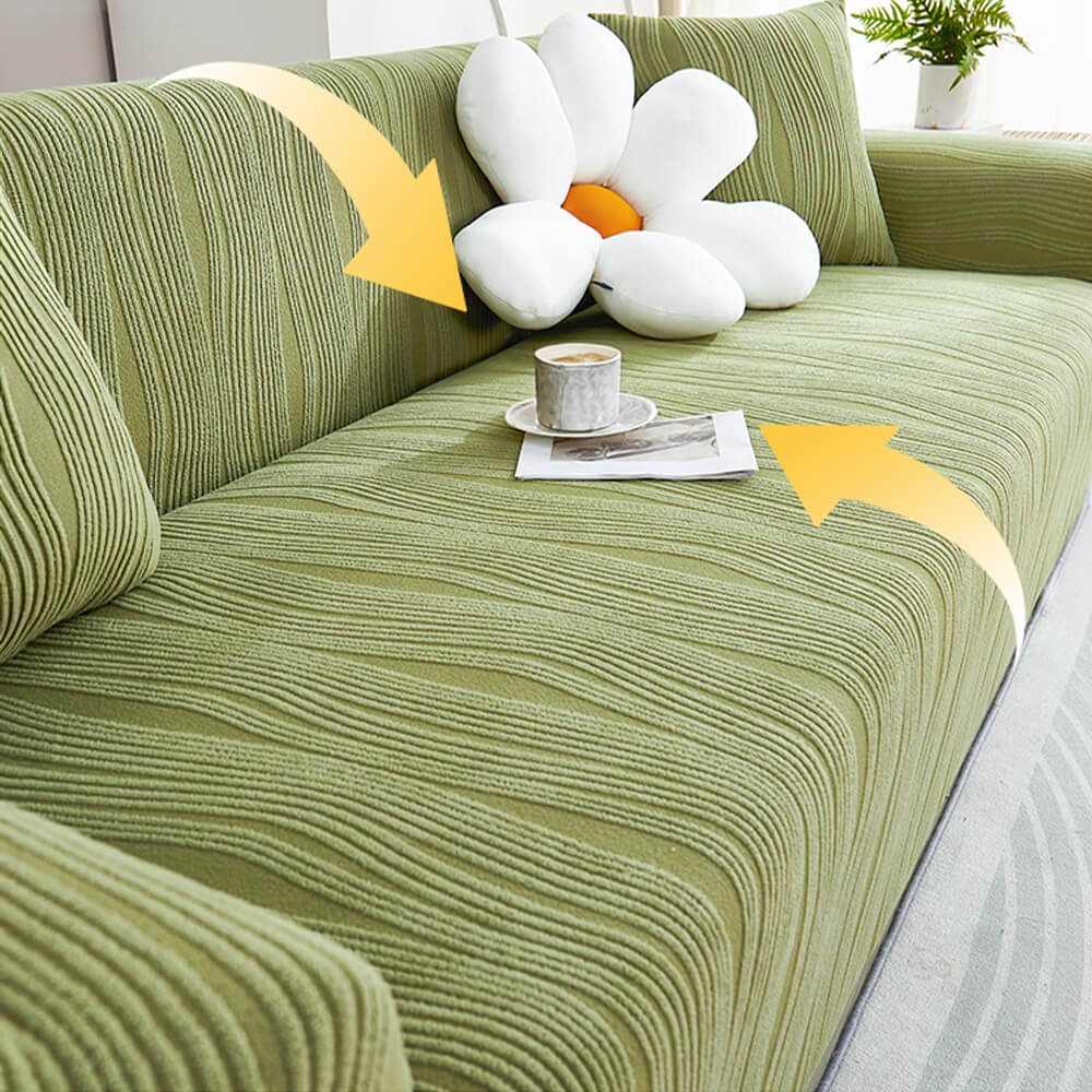 Jacquard Stretch Full-Cover Anti-scratch Outdoor Couch Cover