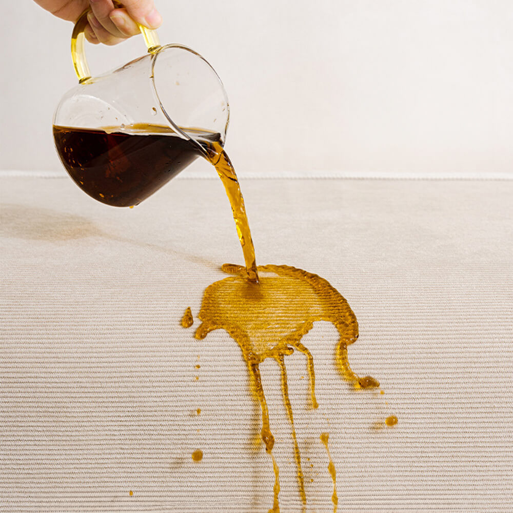 All-Season Water-resistant Anti-Scratch Soft Corduroy Couch Cover with Pom-Poms