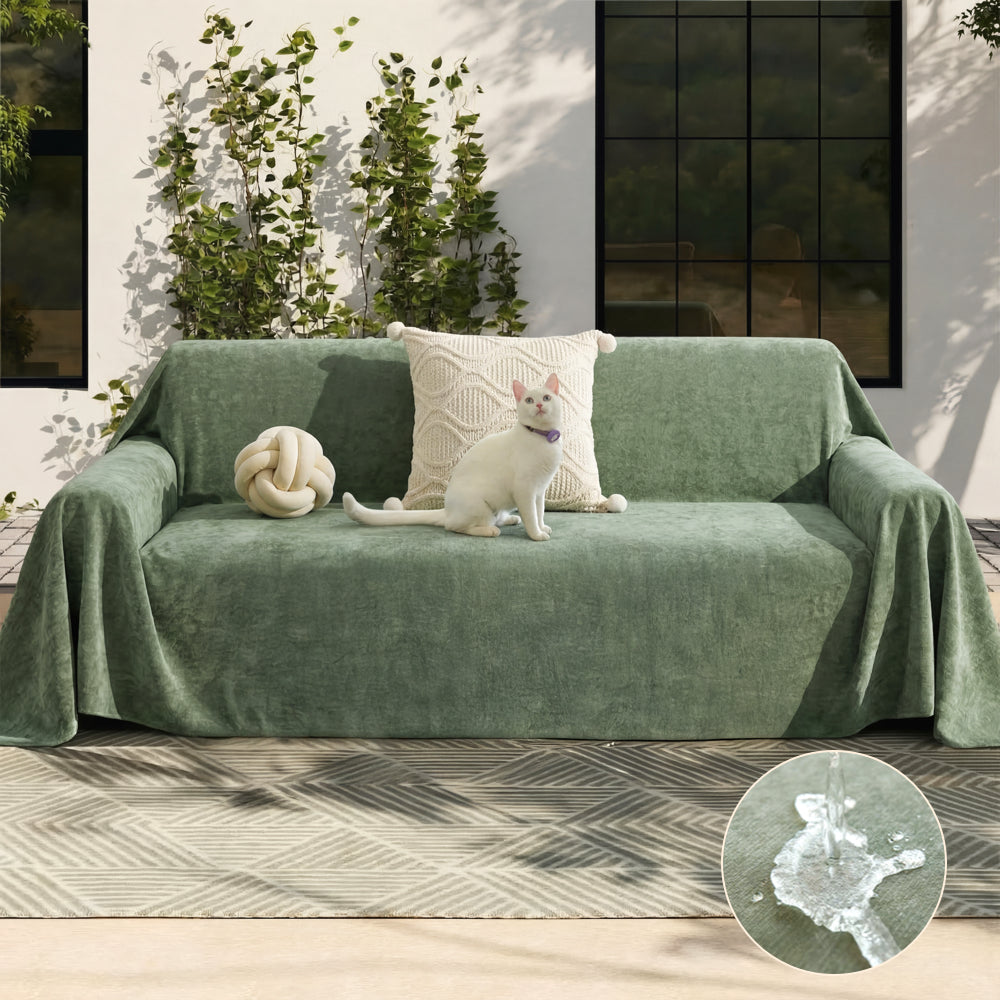 Soft and Waterproof Scratch-Resistant Non-Linting Throw Armchair Sofa Cover