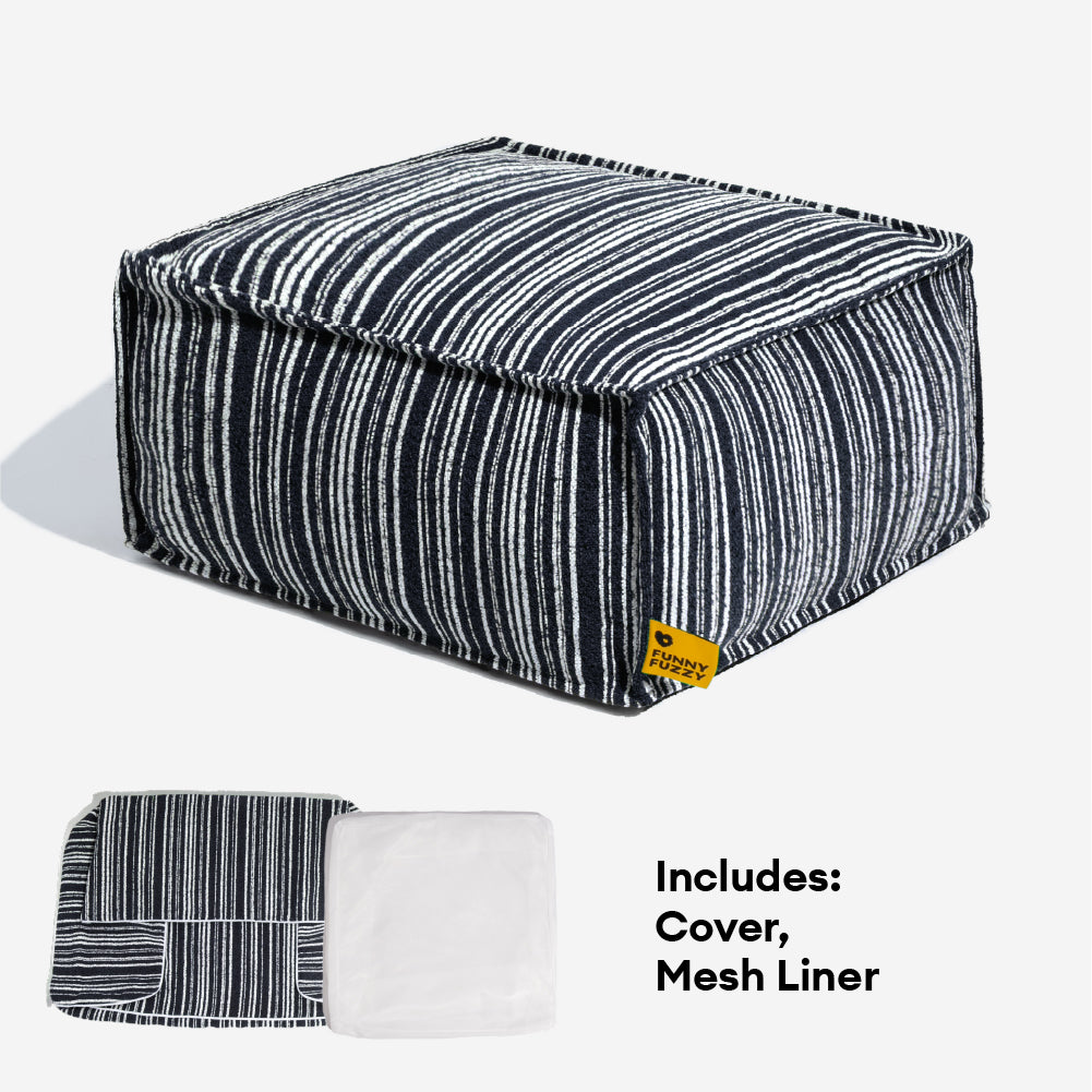 Sustainable Storage Pouf Ottoman & Dog Bed - Funnyfuzzy SnugNest