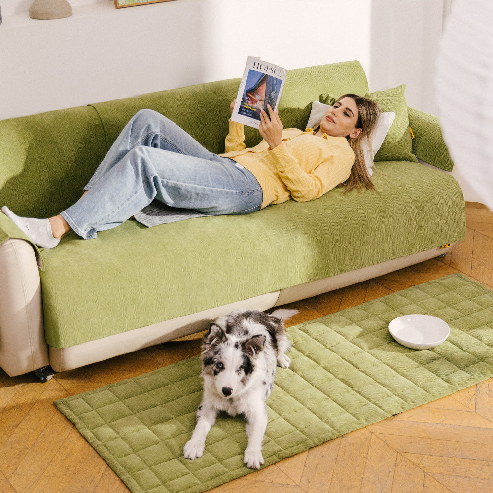Herringbone Chenille Fabric Waterproof & Antifouling Couch Cover
