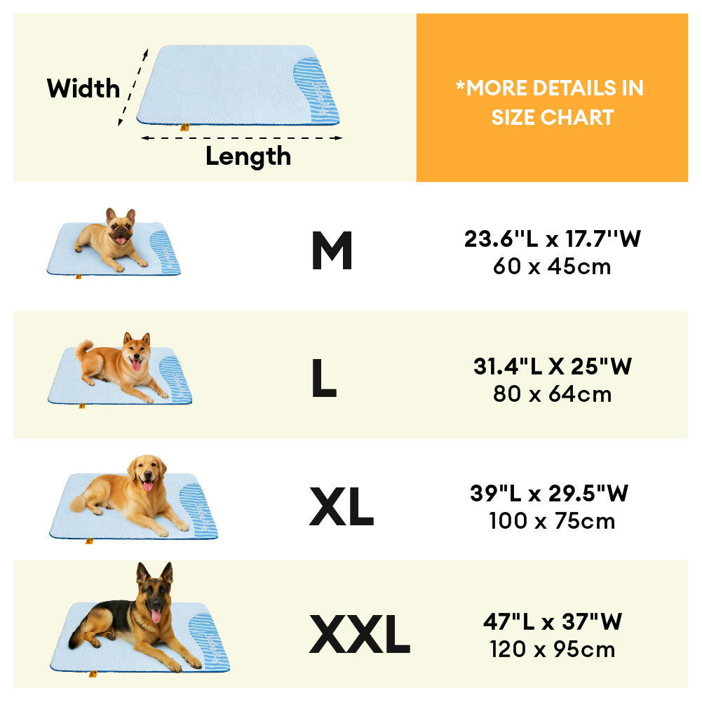 Large Washable Cooling Non-slip Dog Mat - Cooling Nap