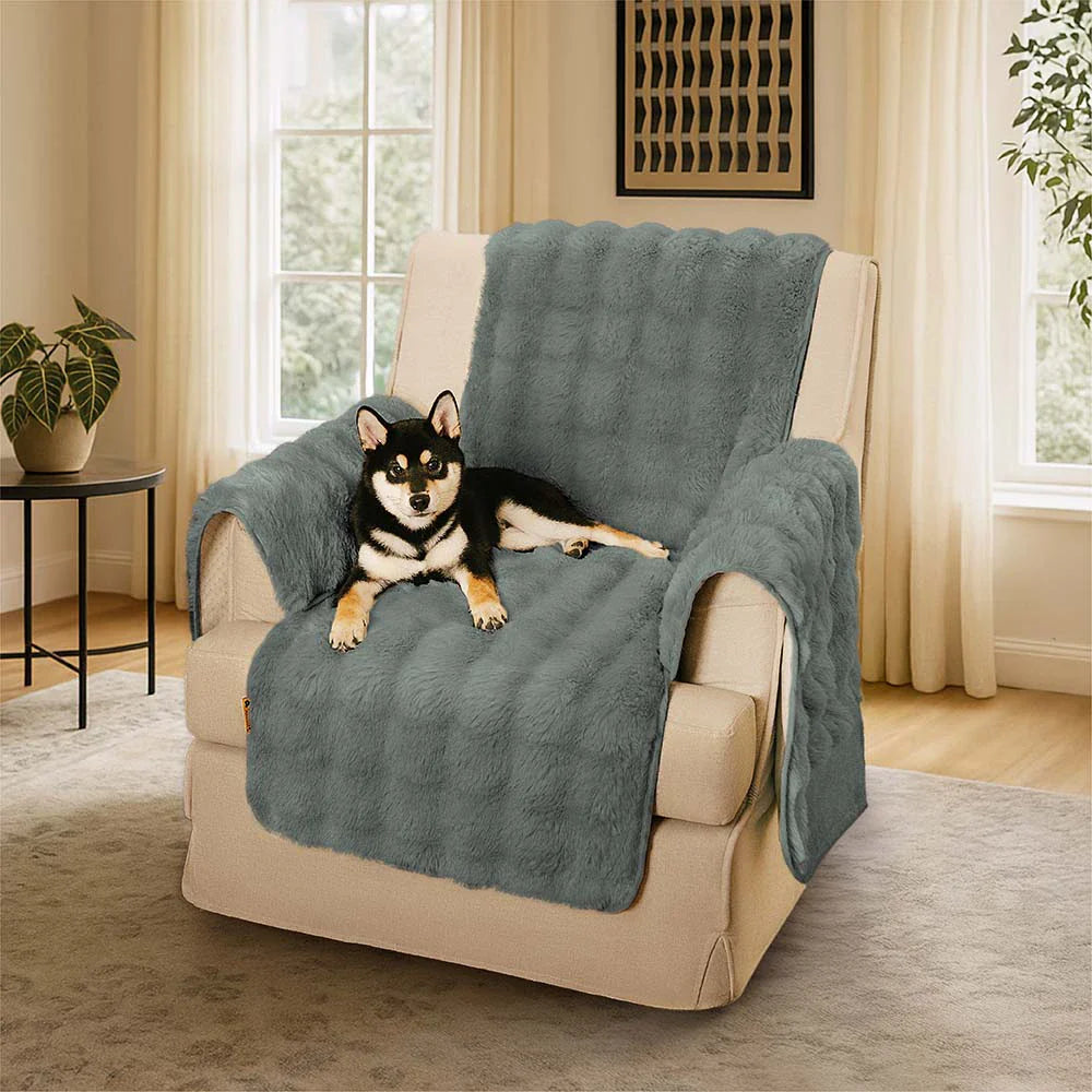 Water-resistant Fluffy Soft Furniture Protector Couch Cover-EverDry
