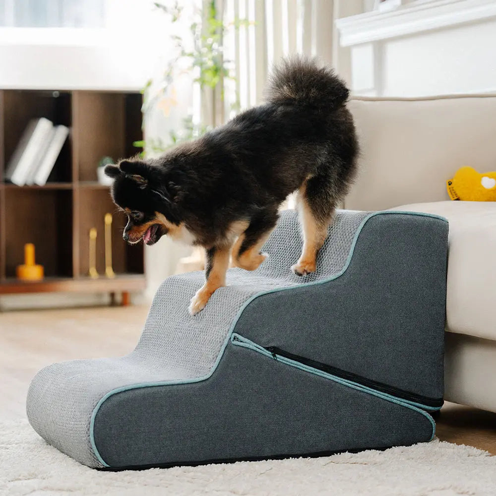 Multifunctional 2-in-1 Foldable Dog Stairs with Ramp Mode