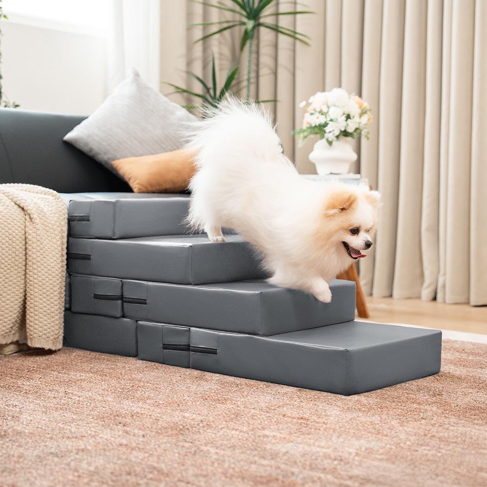 Waterproof Washable PU Leather Modular Multi-Level Pet Stairs