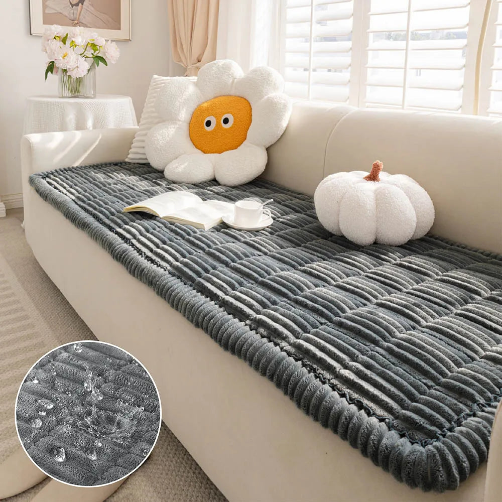 Lazy Soft Flannel Breathable Pet Mat Non-slip Couch Cover