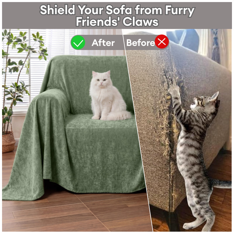 Soft and Waterproof Scratch-Resistant Non-Linting Throw Armchair Sofa Cover