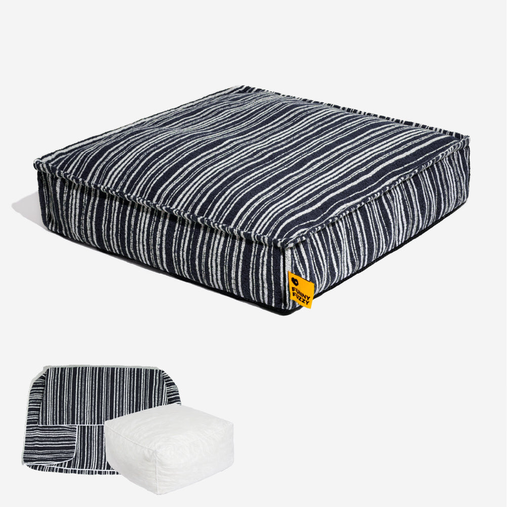 Sustainable Storage Pouf Ottoman & Dog Bed - Funnyfuzzy SnugNest