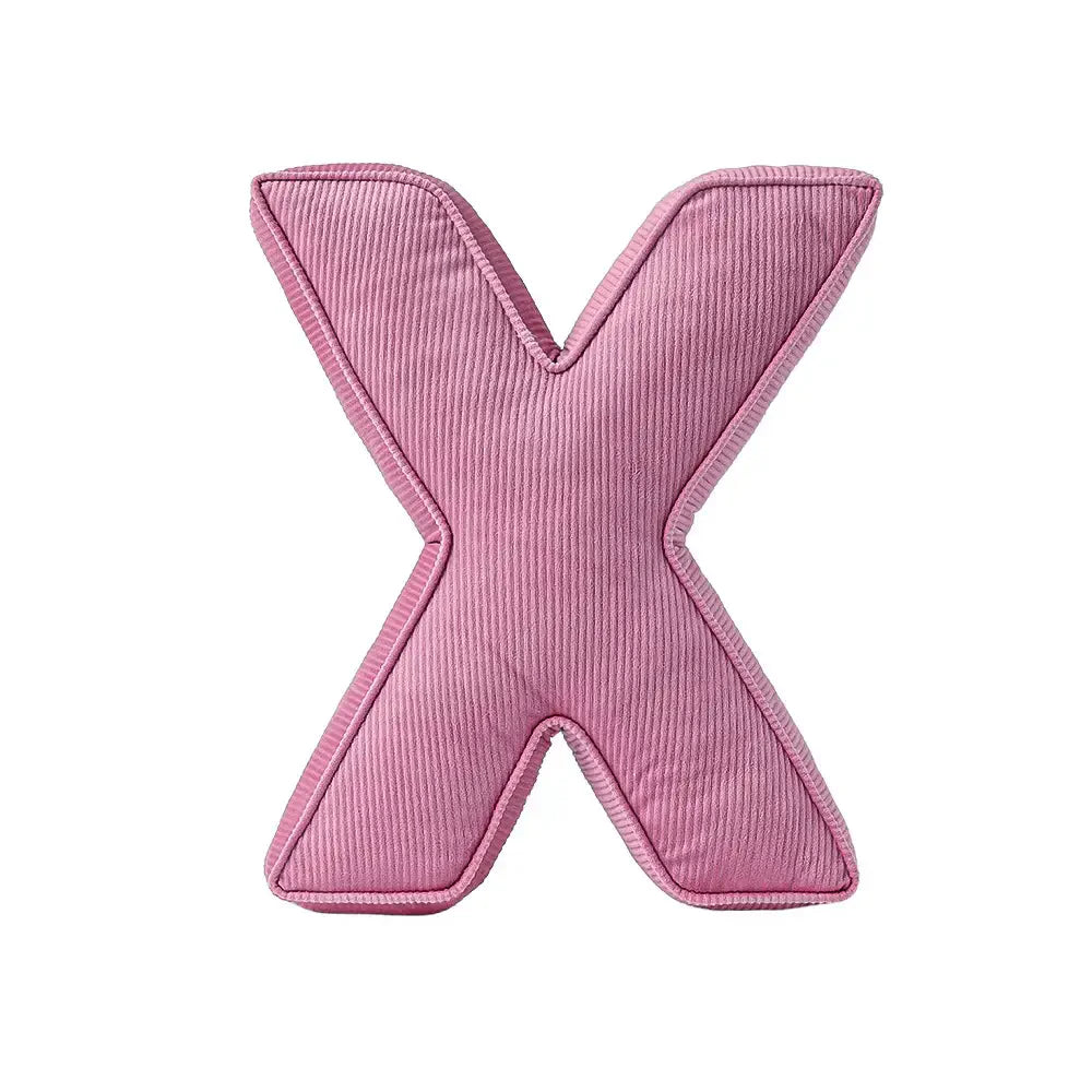 Corduroy Soft Hugging Letter Sofa Pillow