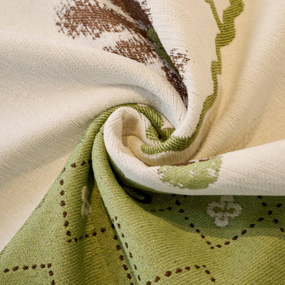 Chenille Scratch-resistant Fabric Pastoral Style Irregular Shaped Non-slip Couch Cover