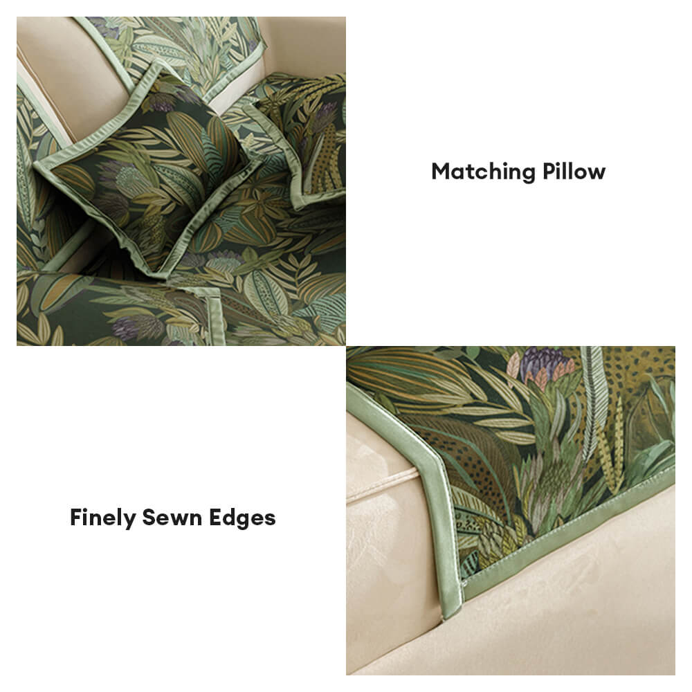 All-Season Cooling Pastoral Floral Couch Cover