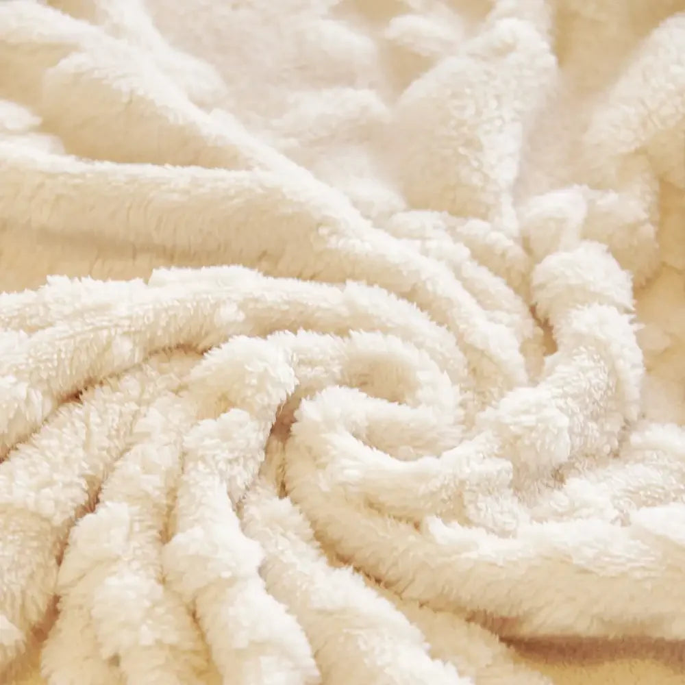 Fluffy Jacquard Velvet Scratch-Resistant Thickened Sofa Blanket Couch Cover