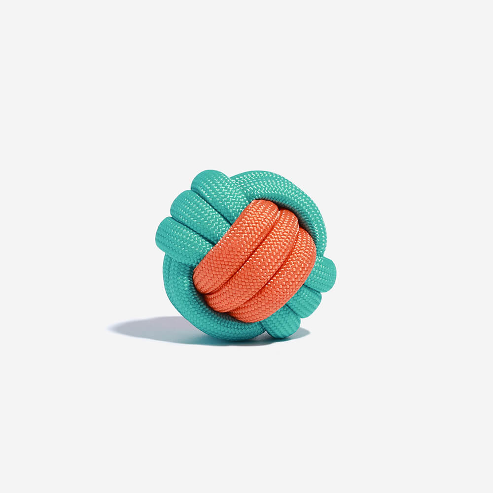 Knots Ball Throwing Dog Toy - Color Clash - FUNNYFUZZY