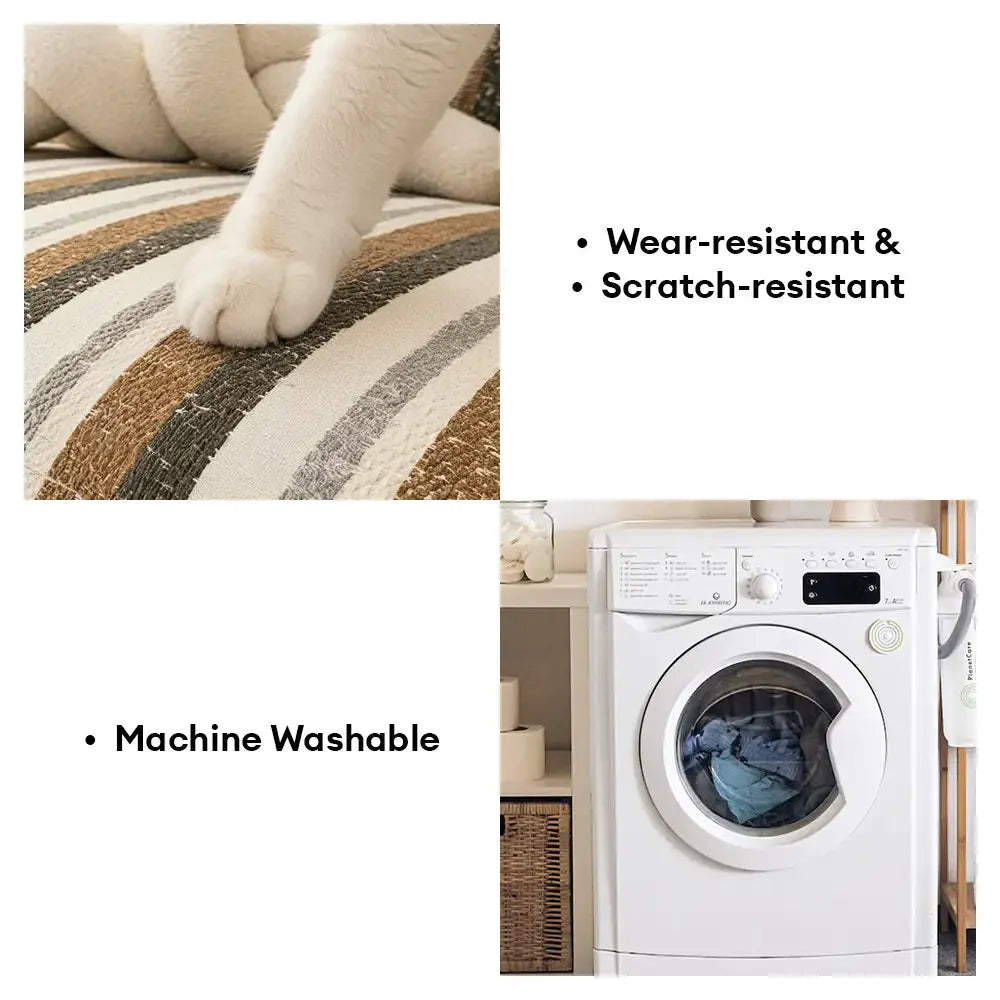 All-Season Breathable Chenille Scratch-Resistant Sofa Protector Couch Cover