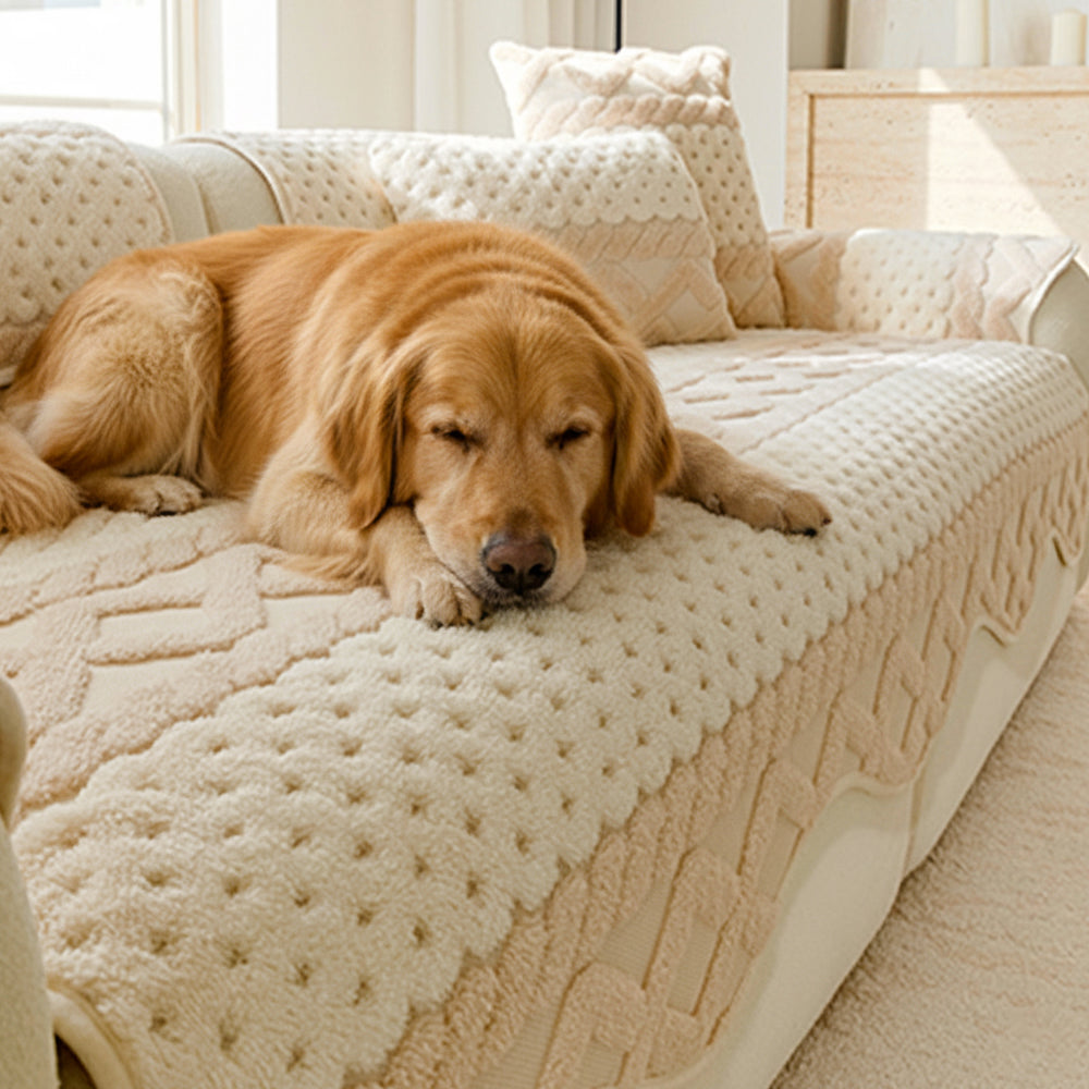 Cookie Comfortable Plush Skin-Friendly Non-Slip Couch Cover