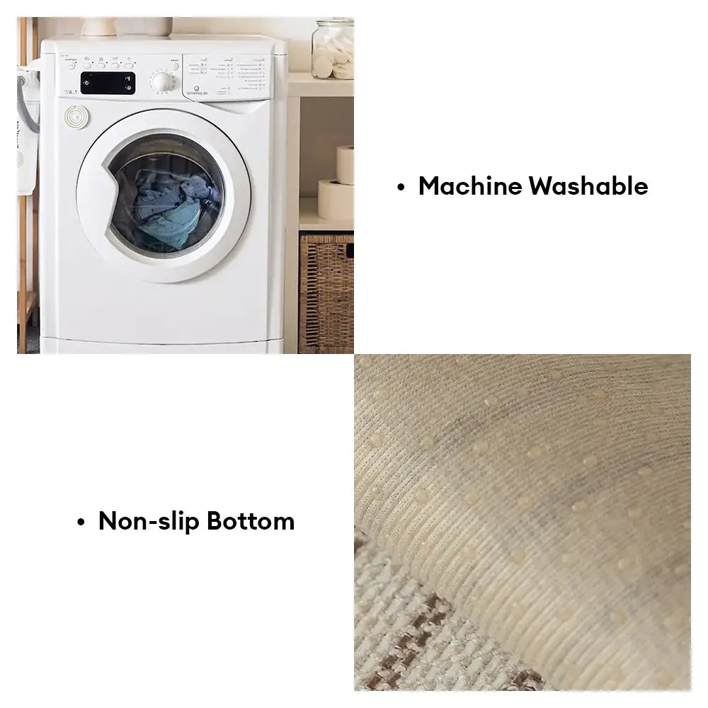 Faux Cotton-Linen Chenille Striped Breathable Scratch-Resistant Couch Cover