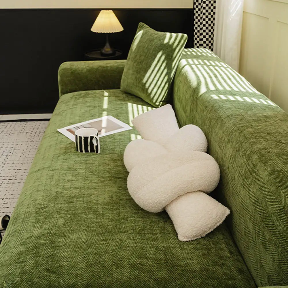 Herringbone Full Coverage Comfortable Scratch-Resistant ArmChair Sofa Protection Couch Cover