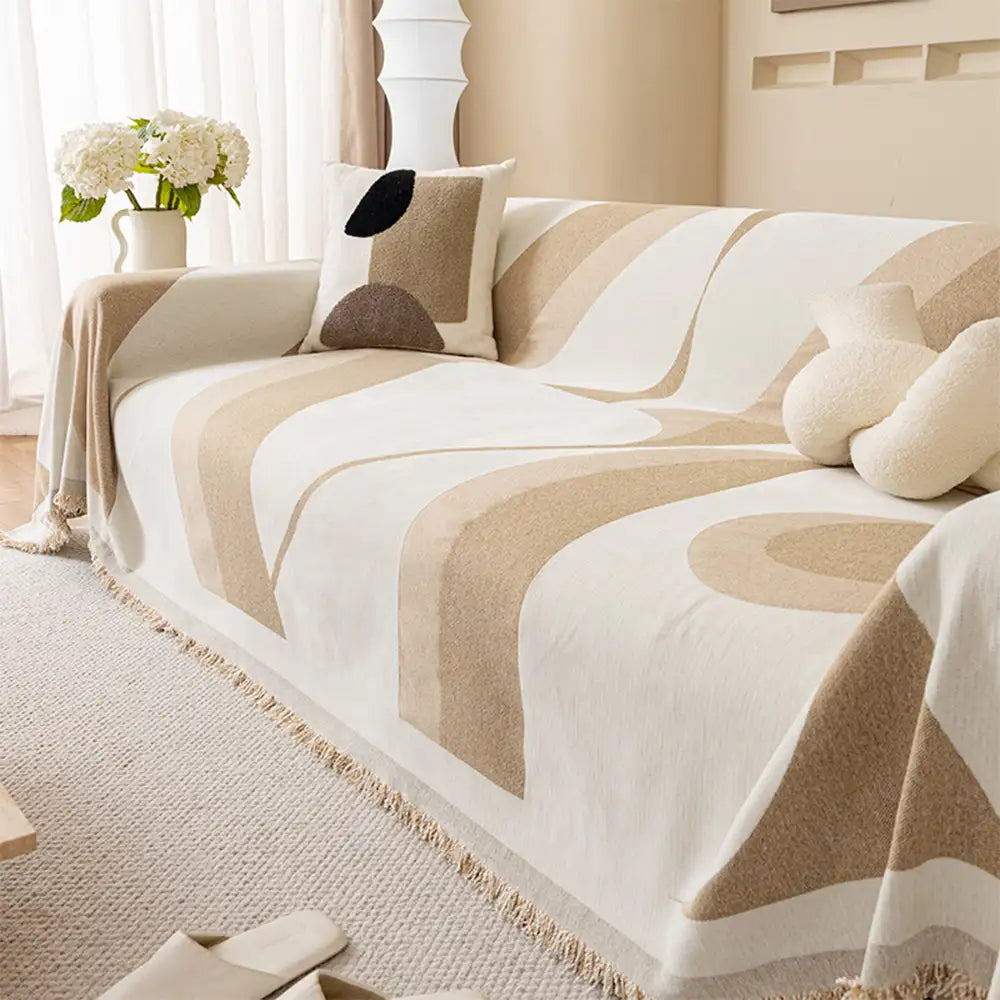Modern Art Chenille All-Season Universal Fit Multifunctional Couch Cover