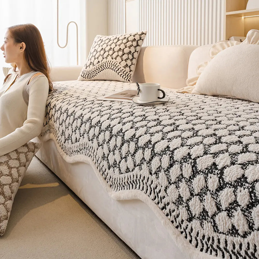 Vintage Classic Chenille Scratch Resistant Sofa Protective Couch Cover