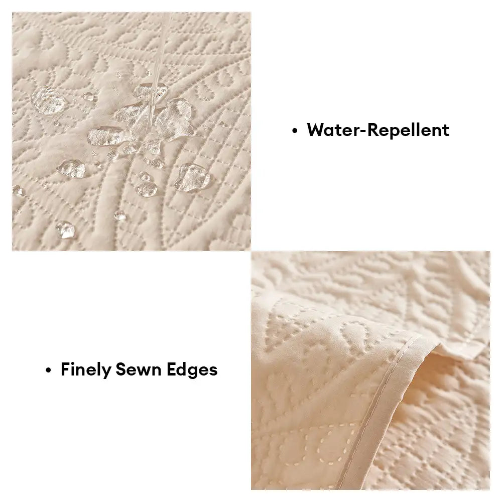 Water-Repellent Brushed Fabric All-Season Breathable Non-Slip Outdoor Couch Cover