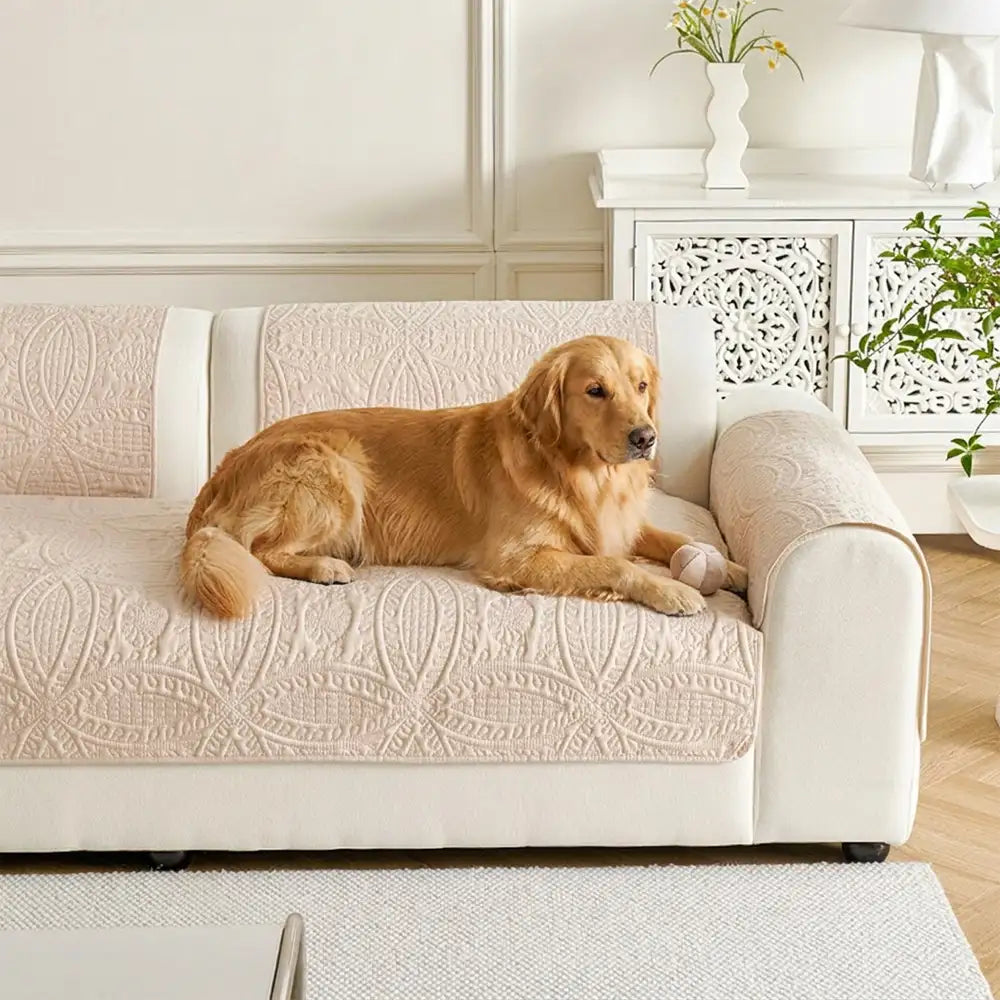 Water-Repellent Brushed Fabric All-Season Breathable Non-Slip Couch Cover