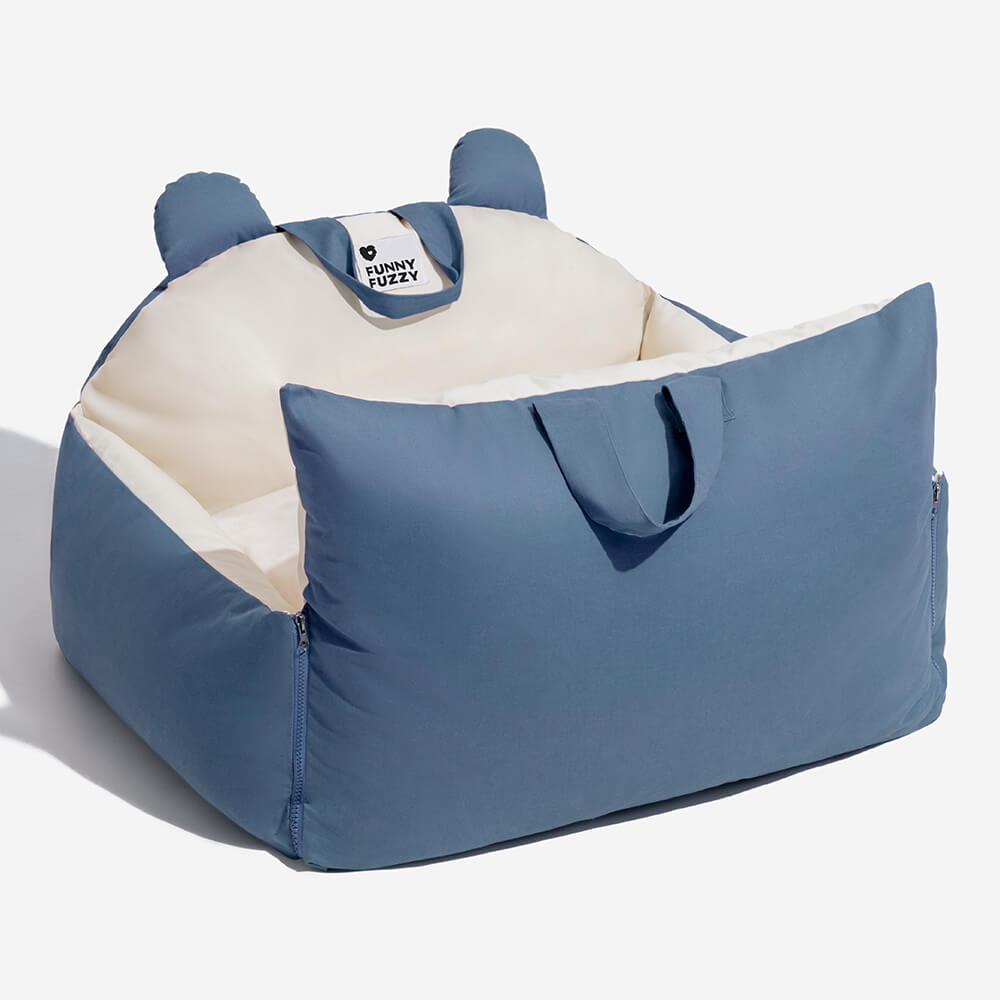 Bear Ears Pet Car Safety Bed Dog Car Seat Bed - FUNNYFUZZY