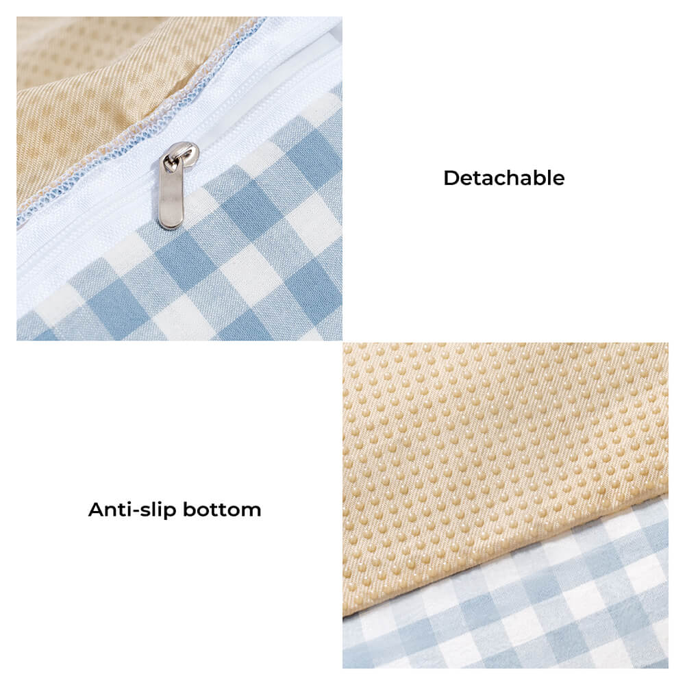 Fashion Ruffle Plaid Detachable Warm Dog & Cat Bed - FUNNYFUZZY