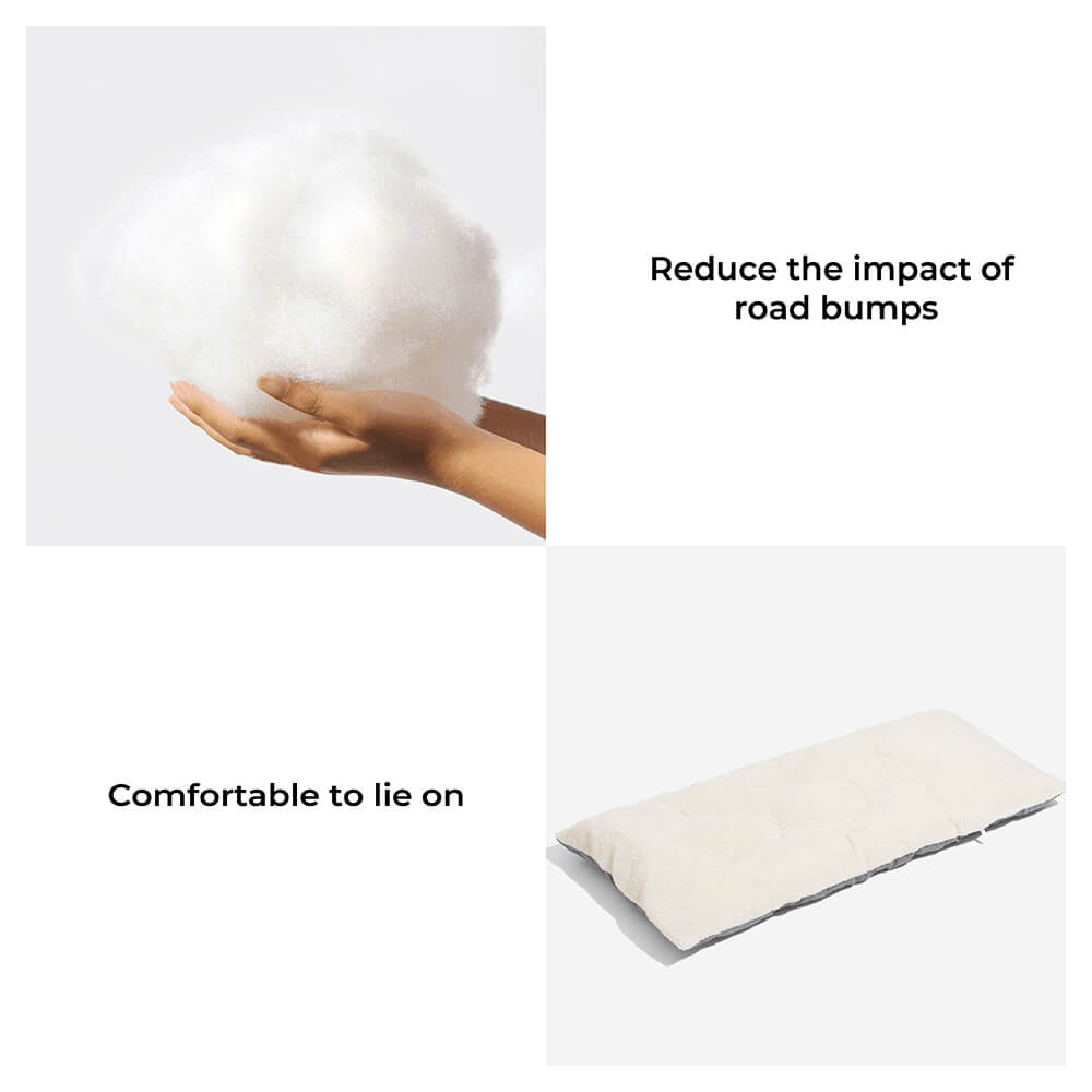 Travel Bolster Safety Medium Large Dog Car Back Seat Bed - FUNNYFUZZY