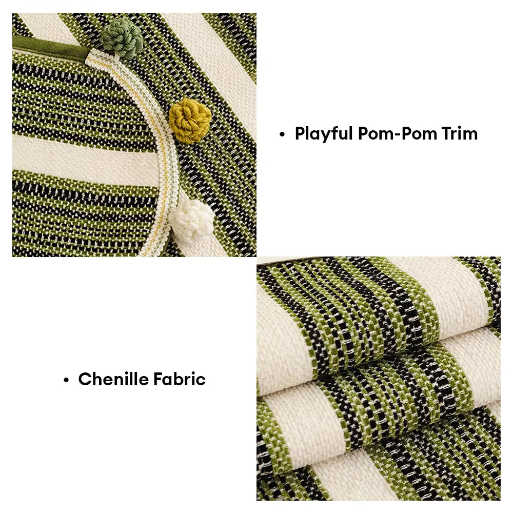 Irregular Contrast Color Chenille Skin-Friendly Non-Slip Sofa Protective Couch Cover