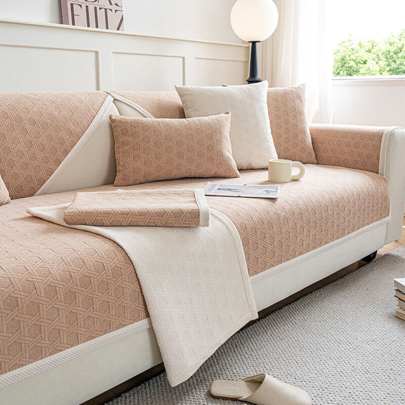 Jacquard Chenille Fabric Water-resistant & Oil-proof Couch Cover
