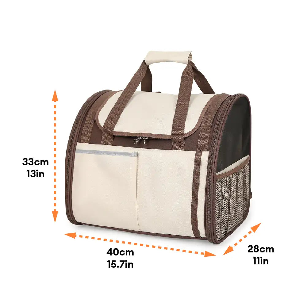 Large Capacity Breathable Foldable Dog Cat Backpack Carrier for Travel Safety and Vet