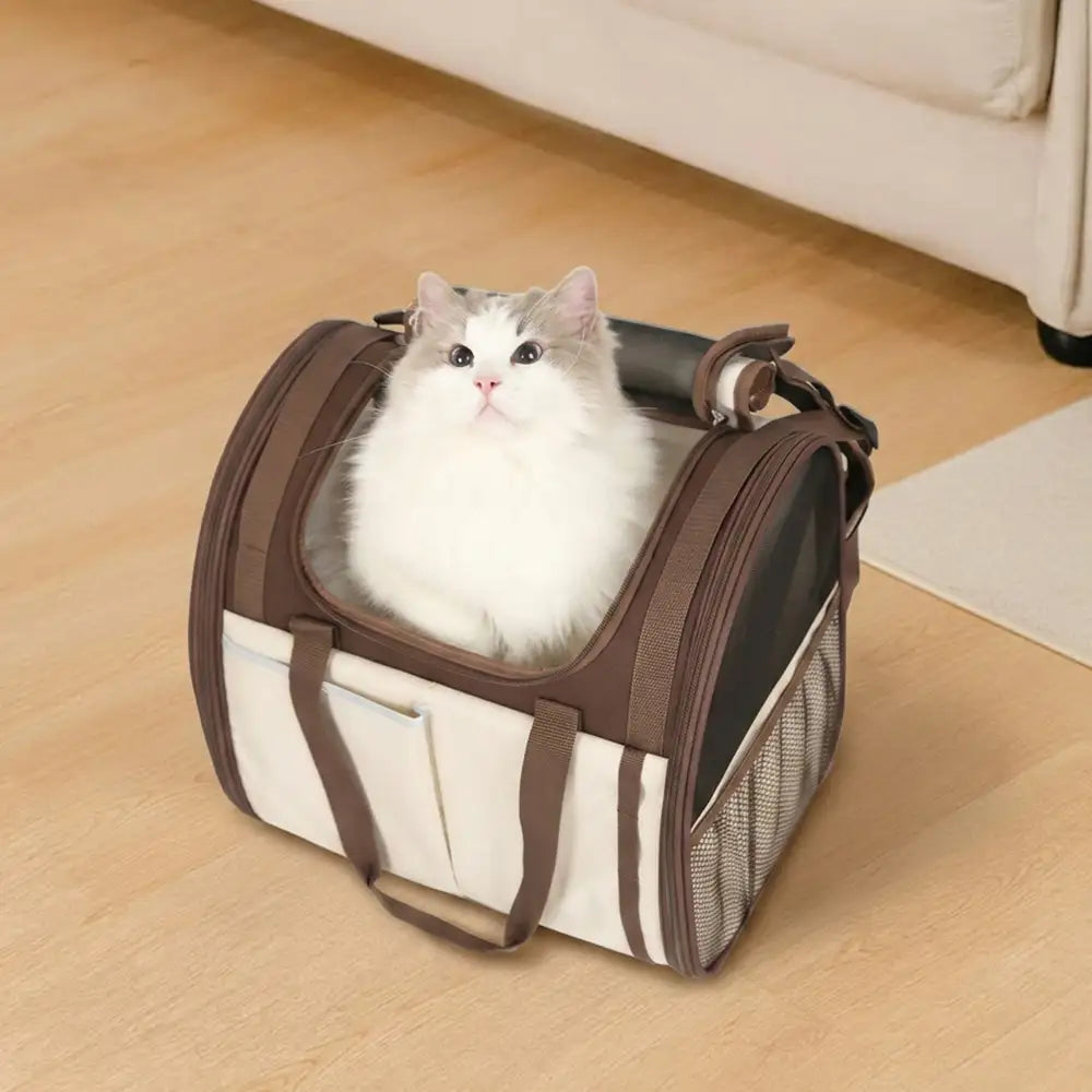 Large Capacity Breathable Foldable Dog Cat Backpack Carrier for Travel Safety and Vet