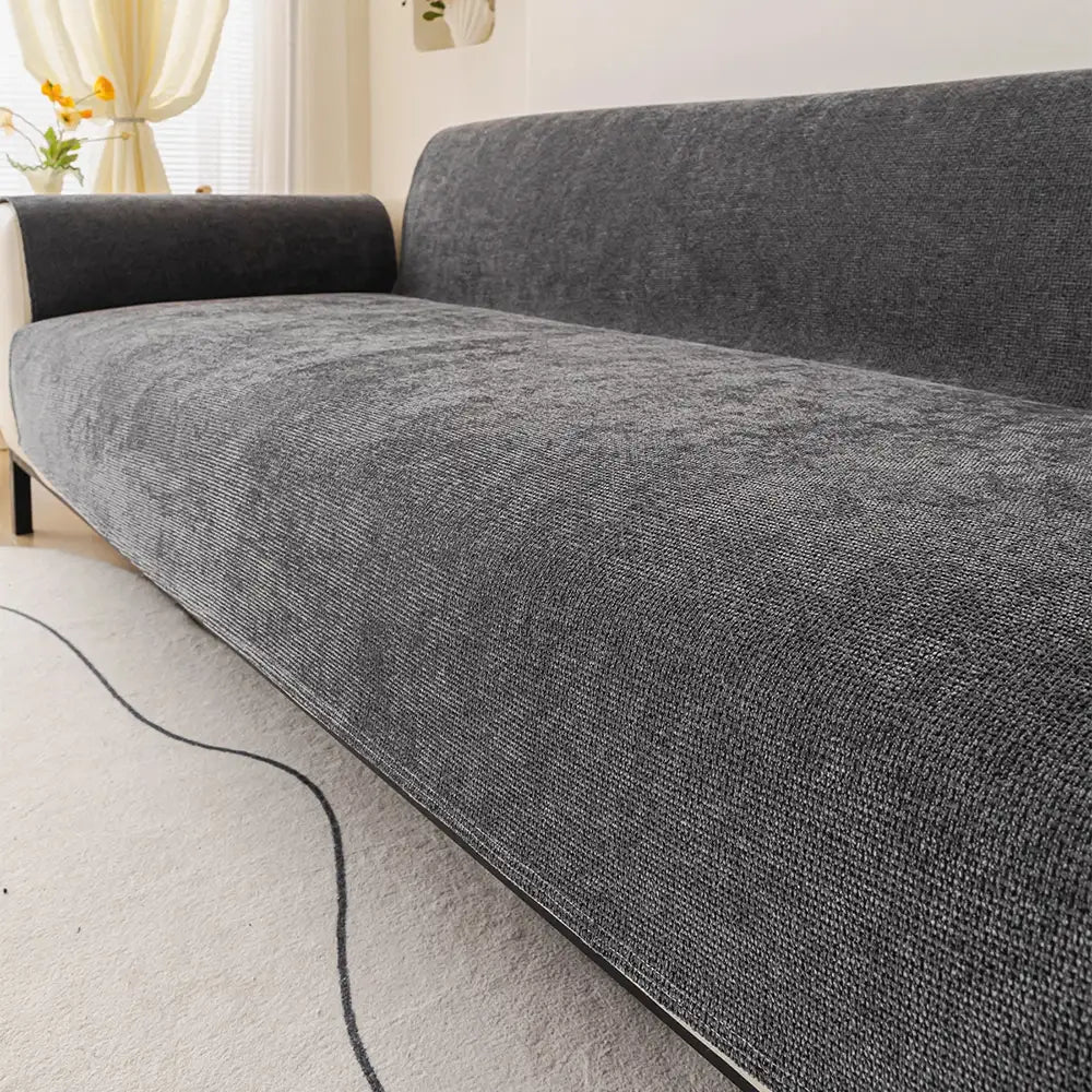 One-Piece Chenille Scratch-Resistant Durable Water-Repellent Non-Slip Outdoor Couch Cover