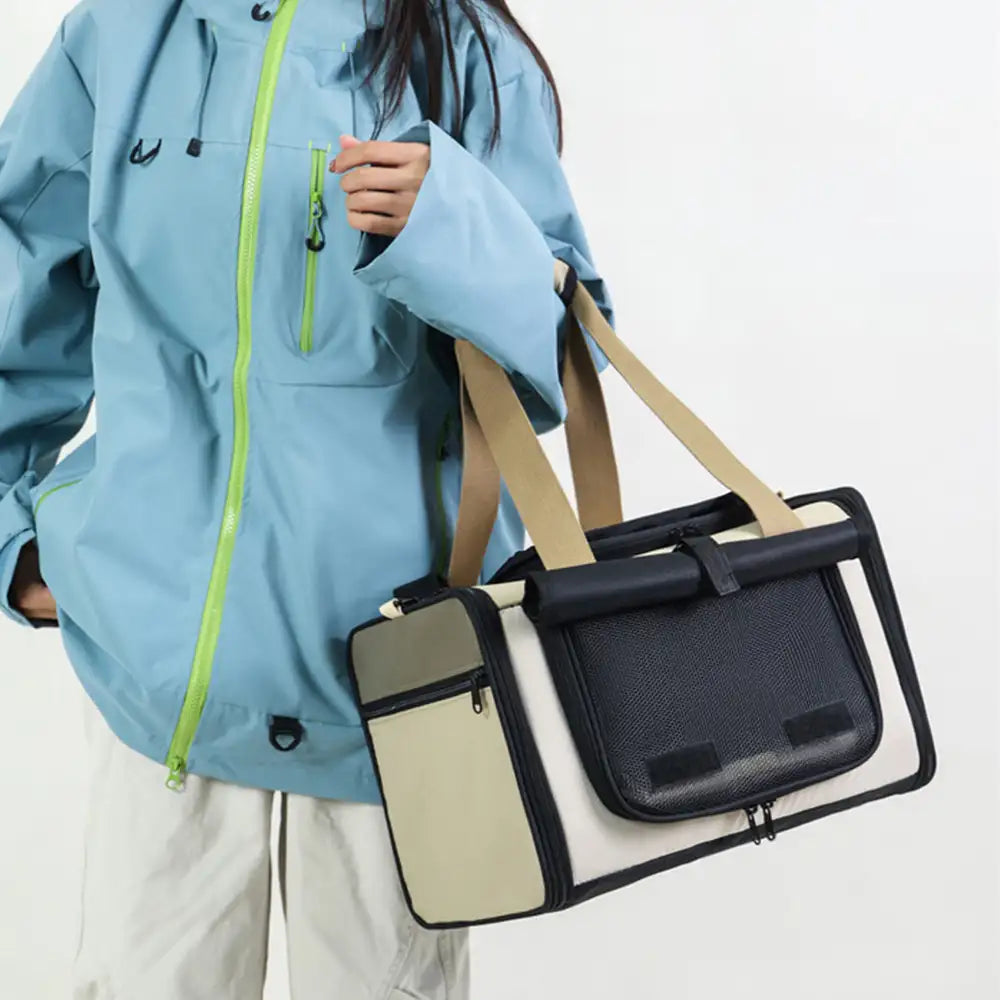 Outdoor Portable Breathable Large-Capacity Expandable Cat Airline Approved Carrier Bag