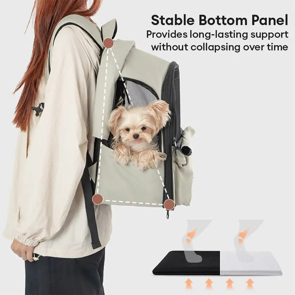 Outdoor Travel Expandable Breathable Cat Carrier Backpack with Sunshade