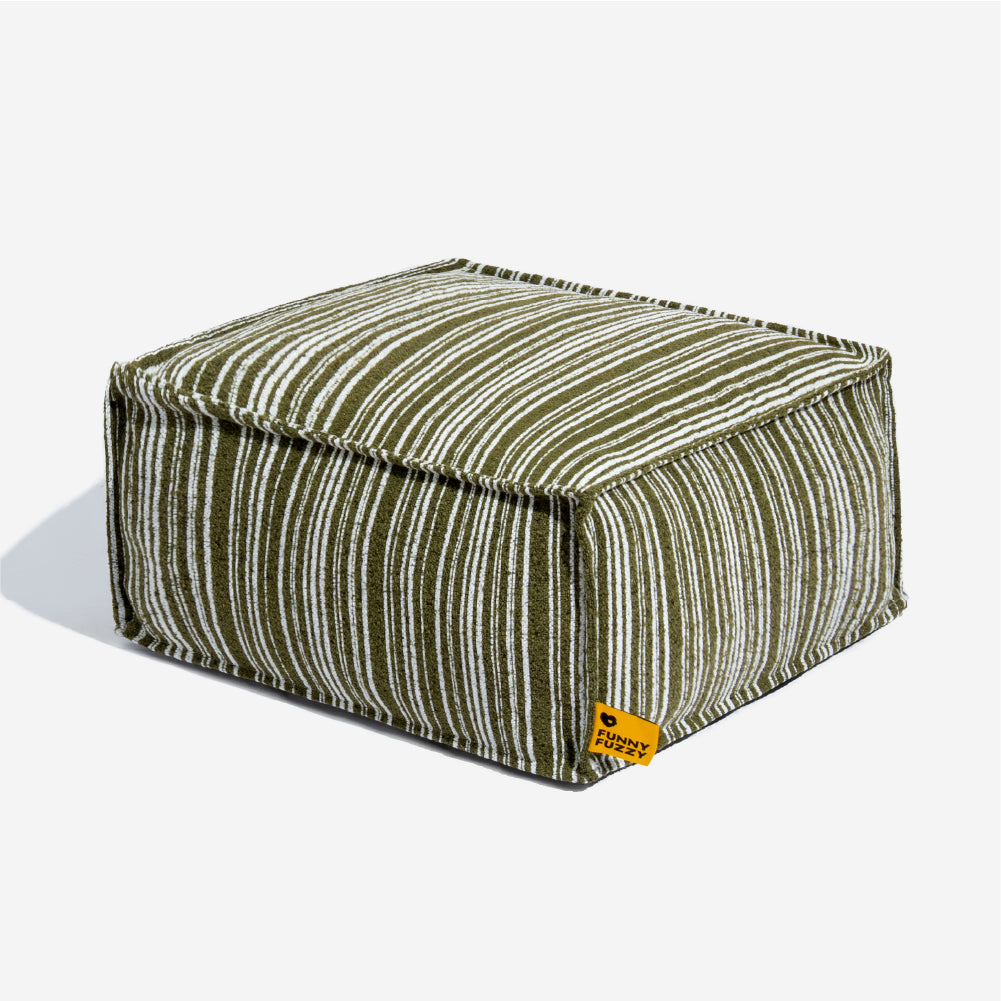 Sustainable Storage Pouf Ottoman & Dog Bed - Funnyfuzzy SnugNest