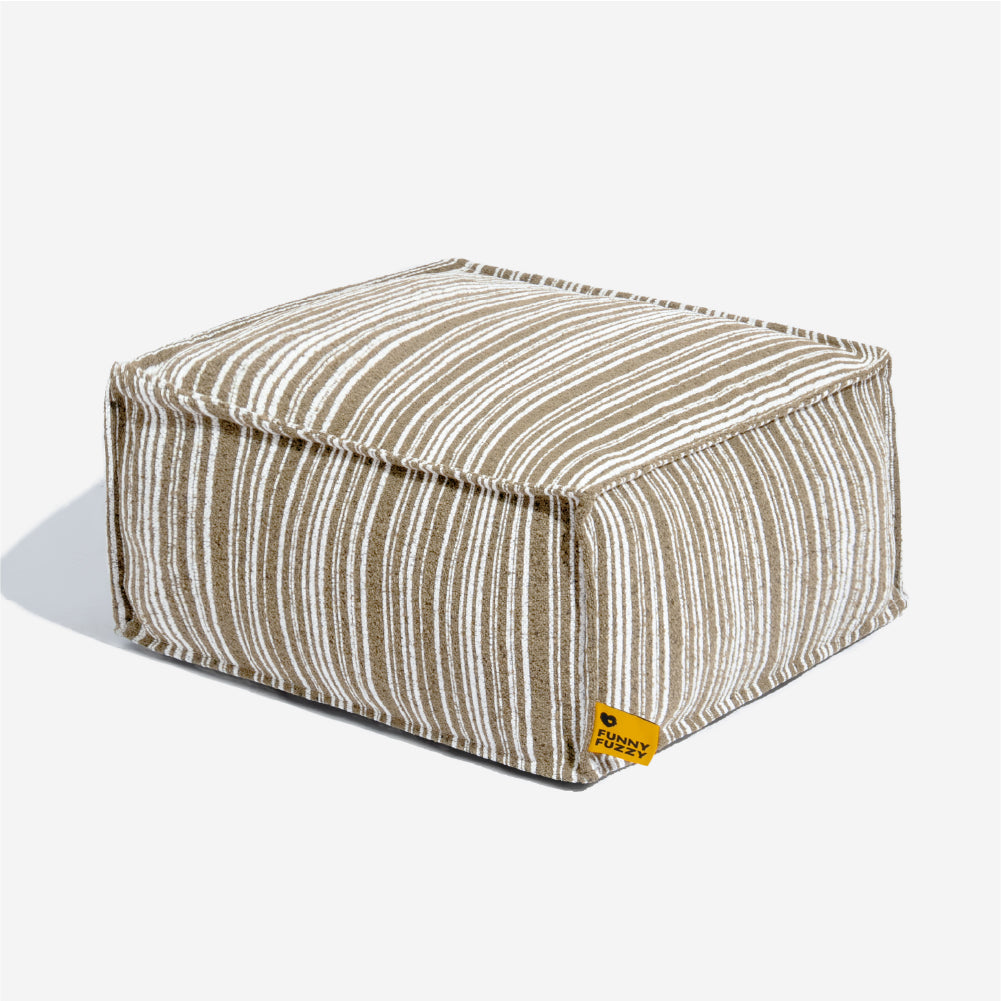 Sustainable Storage Pouf Ottoman & Dog Bed - Funnyfuzzy SnugNest