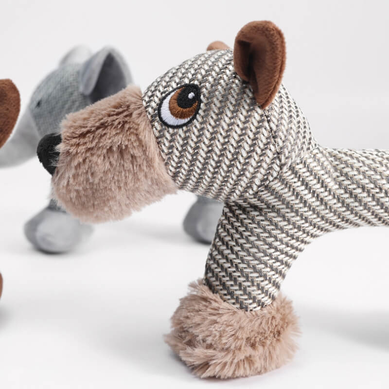 Animal Squeaky Plush Dog Toy - FUNNYFUZZY