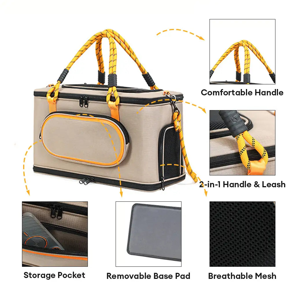 Portable Travel Breathable Cat Carrier Bag for Travel and Airline