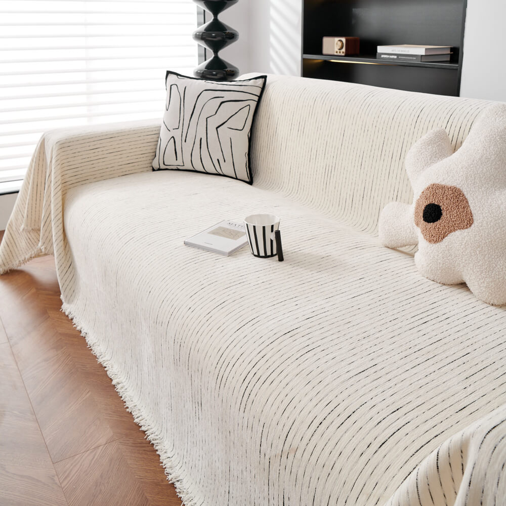 Soft Line Chenille All-Season Sofa Durable Protection Throw Couch Cove