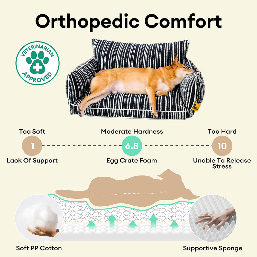 Orthopedic All-season Dog Sofa Bed - Funnyfuzzy SnugNest