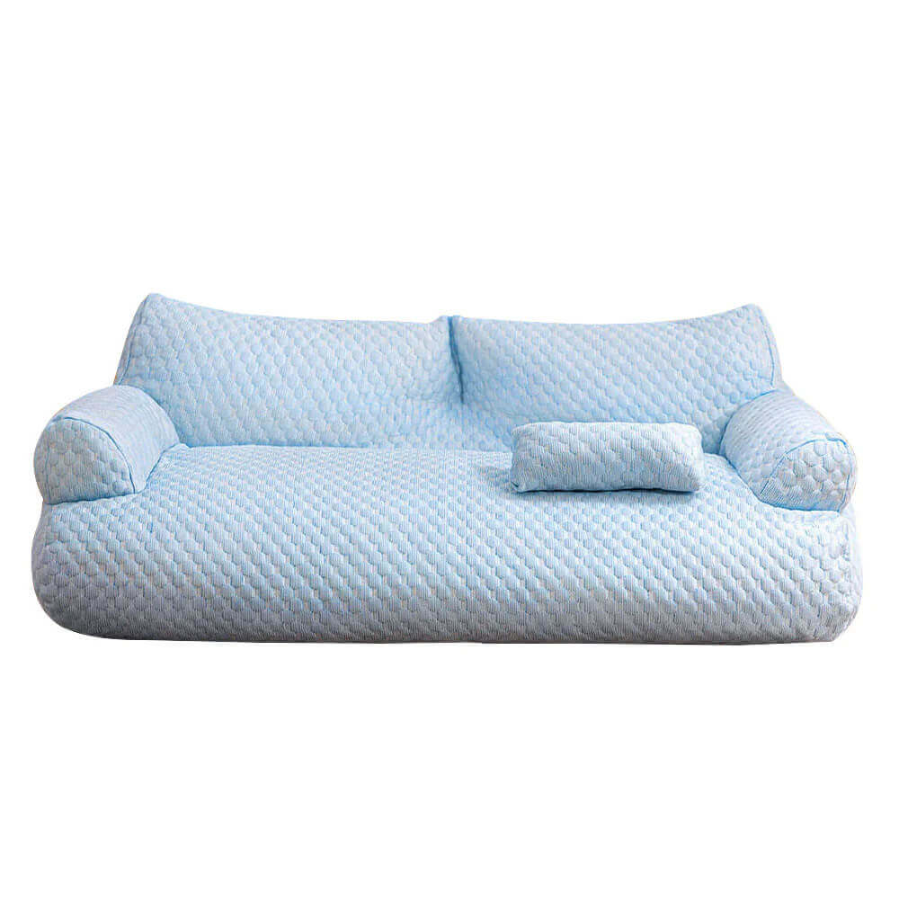 Ice Silk Cooling Pet Bed Breathable Washable Dog Sofa Bed - Outdoor