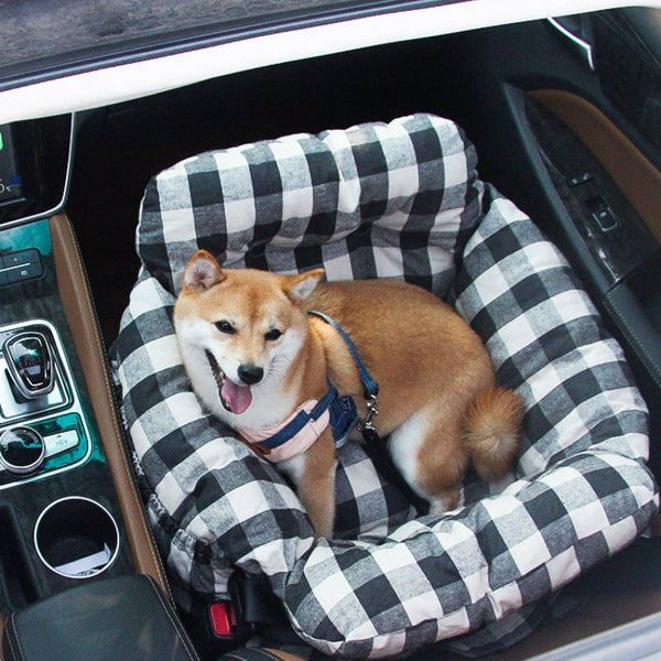 Portable Leisure Outing Pet Bolster Large Dog Car Seat Bed - FUNNYFUZZY