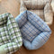 Gingham Leisure Removable Thickened Bolster Dog & Cat Bed