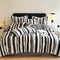 Irregular Ombre Striped Warm Thick Faux Rabbit Fur Anti-Static Bed Sheet Set