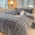 Puffy Comfort Thickened Faux Rabbit Fur Bed Sheet Set