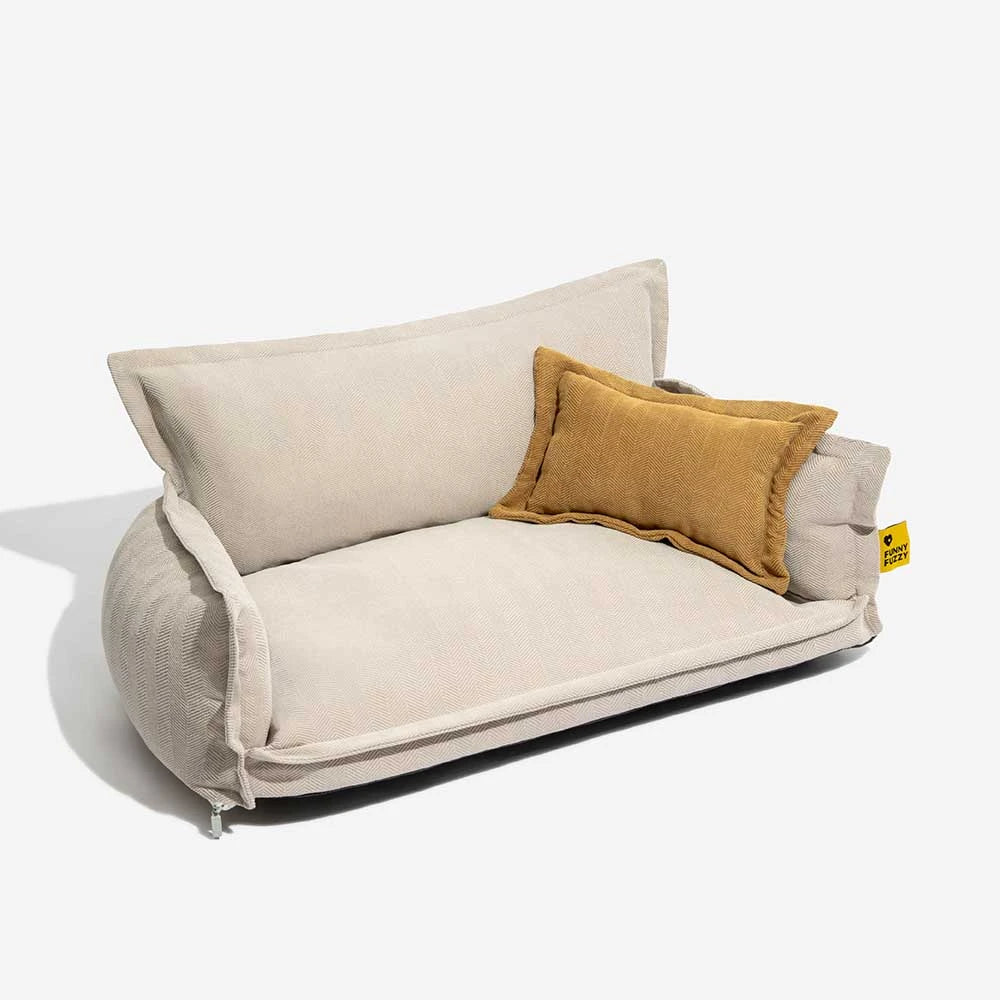 All-Season Chenille Dual-layer Removable Sponge Orthopedic Dog Bed With Pillow