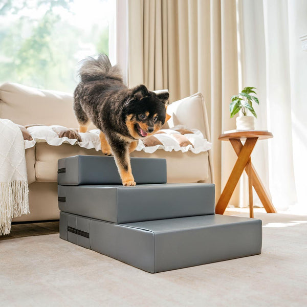 Waterproof Washable PU Leather Modular Multi-Level Pet Stairs