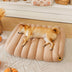 Large Washable Creamy Cozy Flat Dog Beds - Cheesecake