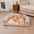 Fluffy Stripe Washable Orthopedic Dog & Cat Sofa Bed - Latte Nooki